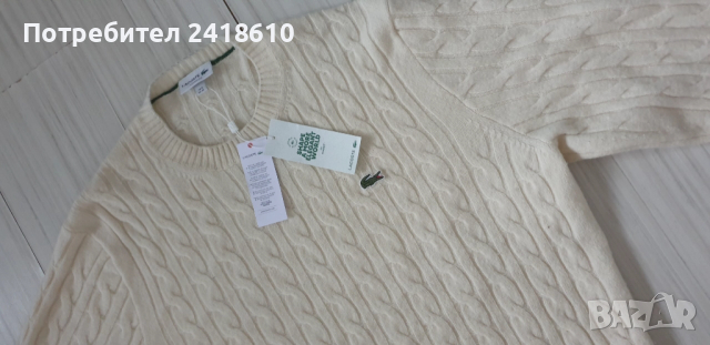 Lacoste Wool / Knit Mens Size 6 - XL  НОВО! ОРИГИНАЛ! Mъжки Пуловер, снимка 9 - Пуловери - 52554220