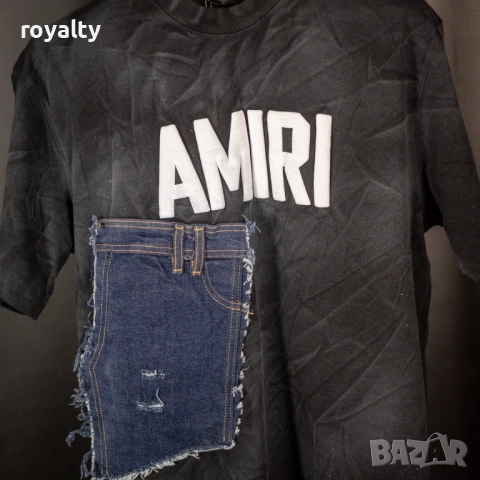 Amiri Черна Мъжка Тениска , снимка 4 - Тениски - 52228016