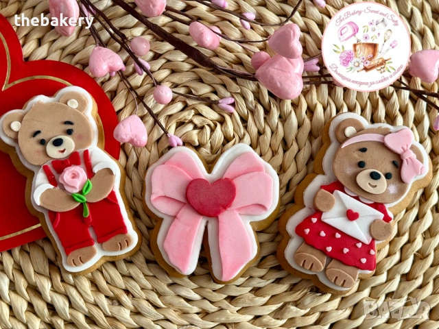 Подаръчна кутия с бисквитки за Свети Валентин