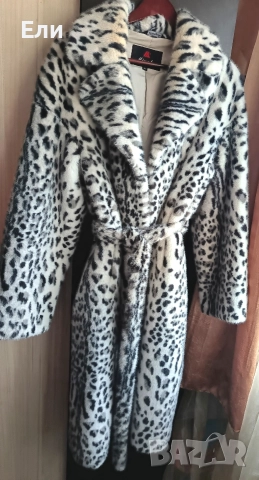 Еко палто с косъм 