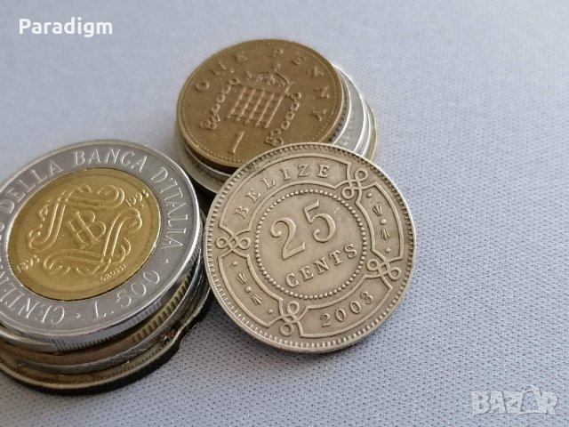 Монета - Белиз - 25 цента | 2003г.