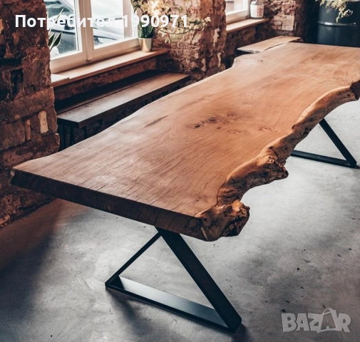 Маси от масив с жив ръб, кръгли, правоъгълни, трапезни, холни, орех, дъб, бряст по поръчка на клиент, снимка 8 - Маси - 52471539