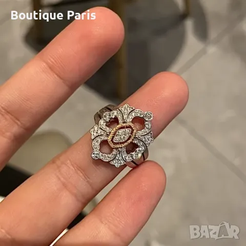 Buccellati пръстен с мойсанити, снимка 2 - Пръстени - 50049075