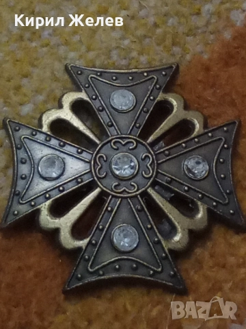 ИНТЕРЕСНА РИЦАРСКА МЕСИНГОВА АРТ АПЛИКАЦИЯ във ФОРМАТА на МАЛТИЙСКИ КРЪСТ 48762, снимка 11 - Други - 48842349