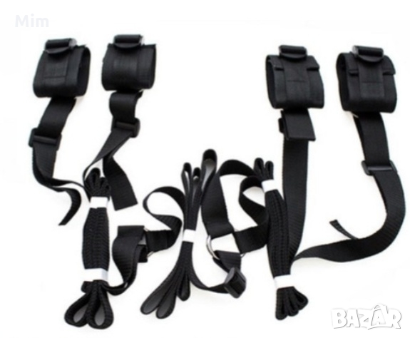  Еротичен аксесоар-К-т маншети за легло под матрак 