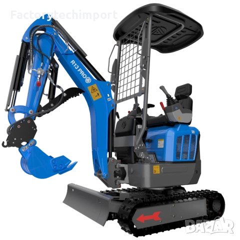 Мини багер RIPPA R13 PRO – KUBOTA (3 цилиндъра)– 1.2 т | 120° завъртане на стрелата, снимка 9 - Индустриална техника - 52720274