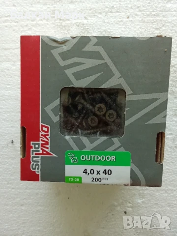 Dyna Plus Outdoor C4 – Винтове за дърво,външна употреба (4x40 мм, 200 бр) 