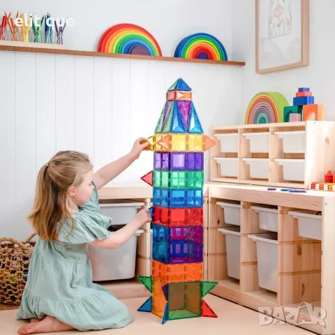 Магнитни 3D блокчета – комплект от 106 части
