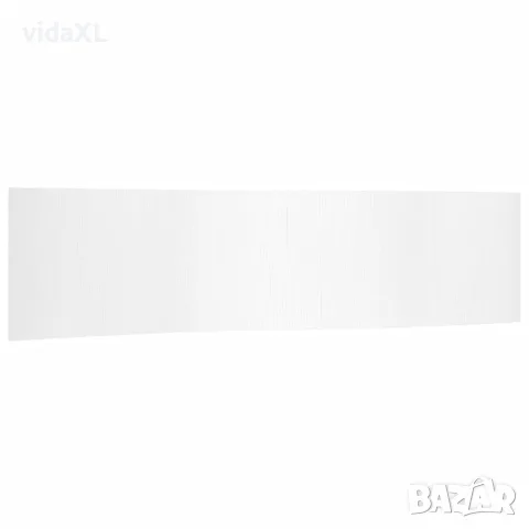 vidaXL Преграда за стая, бял, ширина 800 см, височина 165 см, бамбук