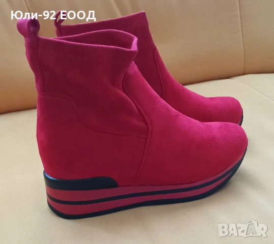 Красиви дамски боти на платформа 38-ми номер. Чисто нови., снимка 3 - Дамски боти - 53165569