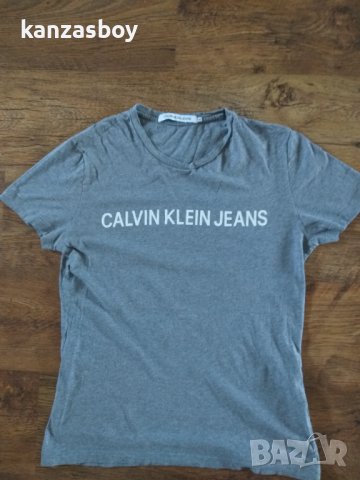 CALVIN KLEIN JEANS - страхотна мъжка тениска ХС, снимка 4 - Тениски - 41763676