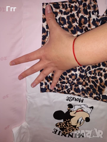Детски комплект тениска и къси гащи Мини Маус за момиченце 9-12м 74-80см, снимка 4 - Детски комплекти - 50562441