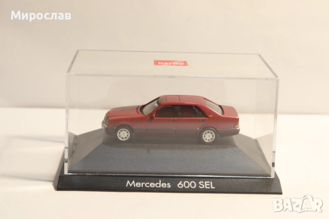 HERPA H0 1/87 MERCEDES BENZ 600 SEL КОЛИЧКА МОДЕЛ