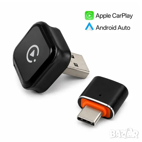 Безжичен адаптер за Apple CarPlay и Android Auto с Bluetooth 5.4