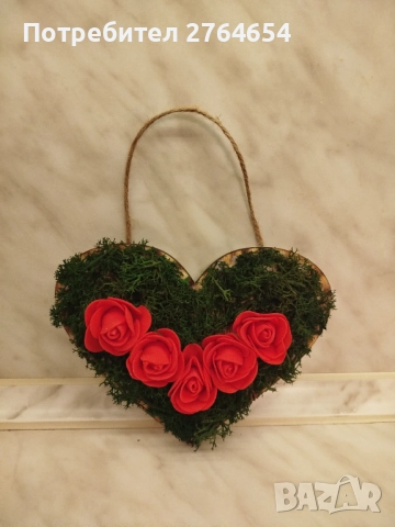 Сърце със скандинавски мъх, снимка 4 - Декорация за дома - 52207483