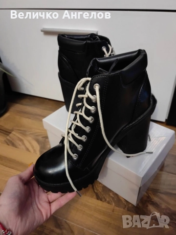 Продавам боти на висок ток H&M, снимка 4 - Дамски боти - 52432111