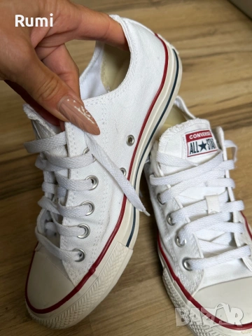 Оригинални бели кецове кецове Converse ! 38 н, снимка 9 - Дамски ежедневни обувки - 51799884