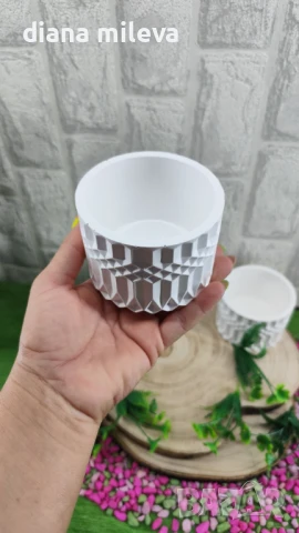 Кашпи от гипсокерамика!!, снимка 2 - Декорация за дома - 51315239