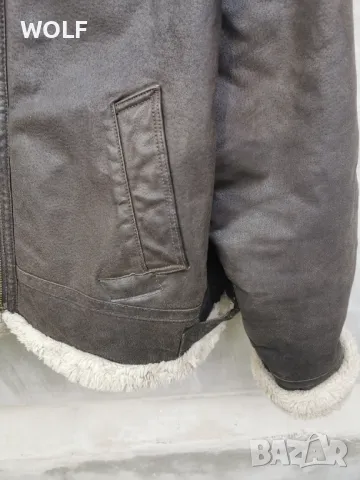 Немско естествена кожа и косъм зимно яке ХХL, снимка 8 - Якета - 48604866