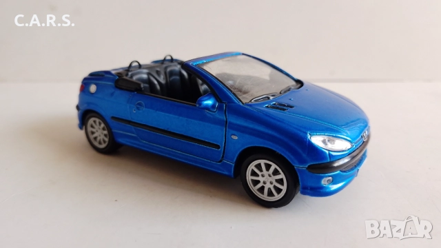 Peugeot 206 CC Cabrio Welly - Мащаб 1:34-39, снимка 6 - Колекции - 52545203