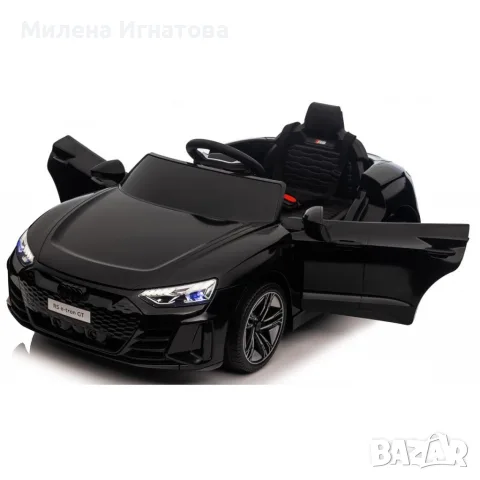 Акумулаторен джип Audi RS E-Tron GT 4X4 Licensed с меки гуми и кожена седалка 12V, снимка 7 - Детски велосипеди, триколки и коли - 55955860