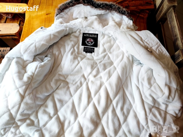 Дамско бяло яке Geographical Norway Expedition вятърустойчиво и водоустойчиво Ххл, снимка 3 - Якета - 52086999