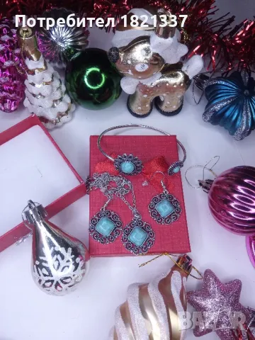 Комплект колие, обици и гривна , снимка 5 - Бижутерийни комплекти - 48381902