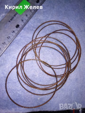 КОМПЛЕКТ ОРНАМЕНТИРАНИ КЛАСИЧЕСКИ БРОНЗИРАНИ ТЪНКИ ЕТНО ГРИВНИ 37960, снимка 7 - Антикварни и старинни предмети - 40814236