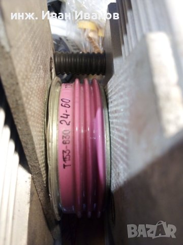 Т153-630-24 (2400V, 630A) Мощни високоволтови  таблетъчни тиристори с масивен алуминиев охладител