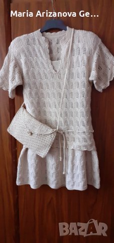 Ръчно плетена блуза и пола, снимка 5 - Костюми - 41511192