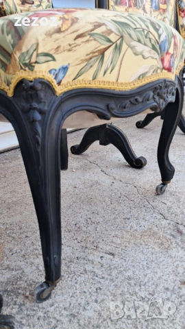 Комплект столове и параван антикварни, снимка 7 - Дивани и мека мебел - 53110756