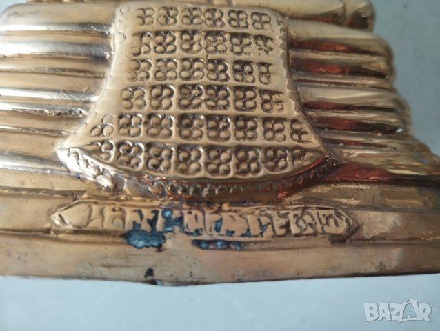 месингова статуетка-буда, снимка 2 - Антикварни и старинни предмети - 41840777