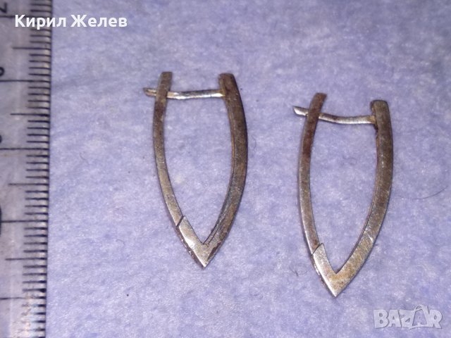 ЕЛЕГАНТНИ СРЕБЪРНИ ОБЕЦИ СРЕБРО 925 ВИНТИДЖ МОДЕЛ с АНГЛИЙСКО ЗАКОПЧАВАНЕ 38592, снимка 7 - Обеци - 41637930