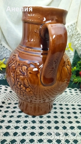 Голяма кана или ваза с релеф, снимка 4 - Вази - 53118964