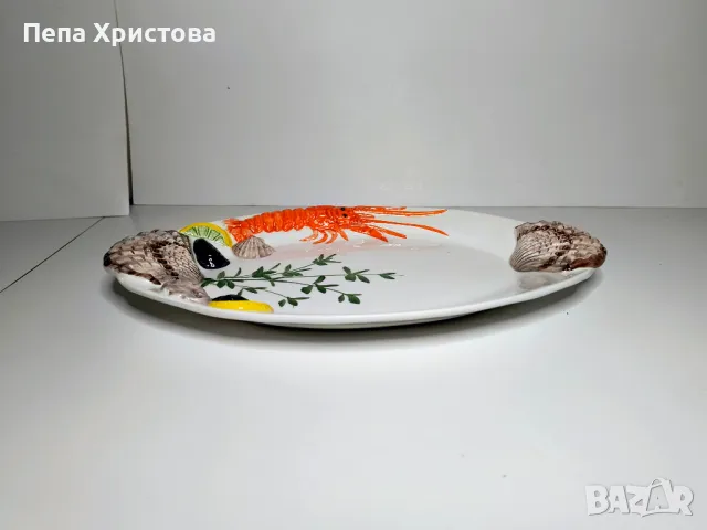   Плато за ордьоври от италианска 3Д керамика, снимка 6 - Други - 47983001