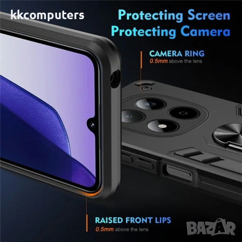 Калъф за Xiaomi Redmi Note 15 Pro 5G с Пръстен - PC+TPU, 0.5mm защита, Магнитен, 3 цвята, снимка 5 - Калъфи, кейсове - 53779825