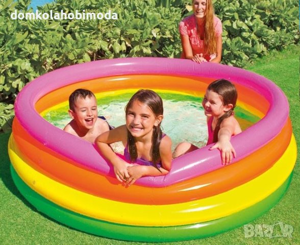  Басейн с надуваеми странични стени и надуваемо дъно Intex, 147х33см 