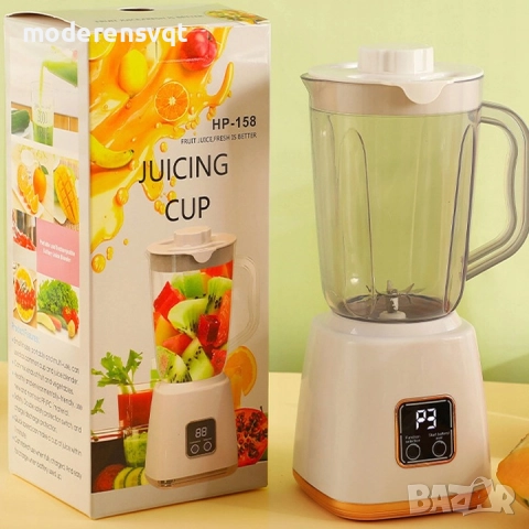 МИНИ БЛЕНДЕР С ВИСОКА МОЩНОСТ 50W 750МЛ LED ДИСПЛЕЙ 3 РЕЖИМА НА РАБОТА БЕЗЖИЧЕН, снимка 6 - Блендери - 51935313