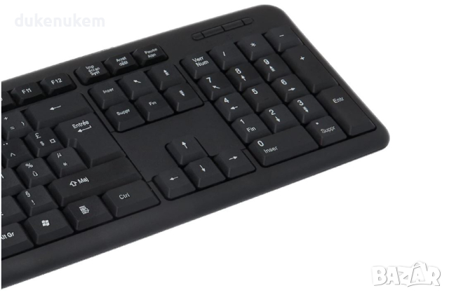 Чисто Новa USB клавиатура APM AZERTY 105 клавиша цифров блок, снимка 2 - Клавиатури и мишки - 44737734