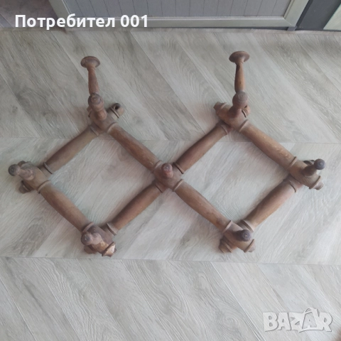 Стара дървена закачалка, снимка 7 - Закачалки - 52226041