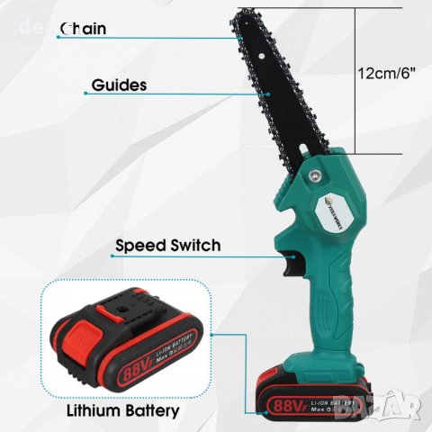 VIOLEWORKS 88VF Акумулаторен електрически верижен трион , снимка 4 - Други инструменти - 34383396