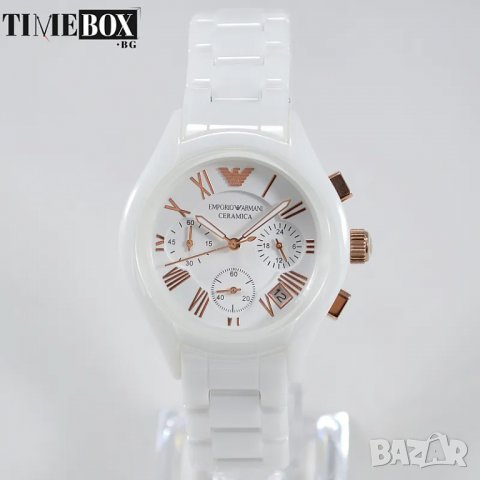Emporio Armani AR1417 Ceramica Chronograph. Нов дамски часовник, снимка 2 - Дамски - 38833531