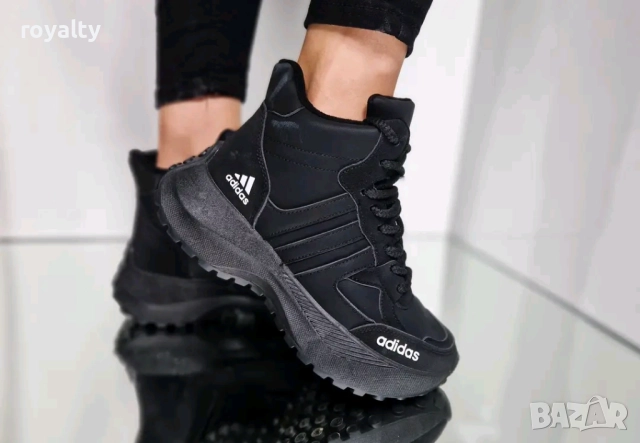 (36-41) Adidas Черни Спортни Дамски Боти С Вата , снимка 2 - Дамски боти - 52429335