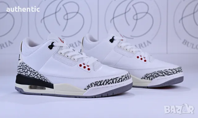 Nike Air Jordan Retro 3 White Cement, University Blue Мъжки Дамски Маратонки