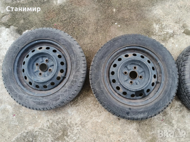 Железни джанти със зимни гуми 175х65/R14, снимка 3 - Гуми и джанти - 52092977