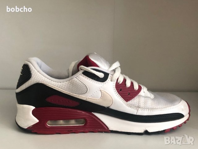 Nike Air Max 90 White Maroon CT4352-104, снимка 8 - Маратонки - 41974088