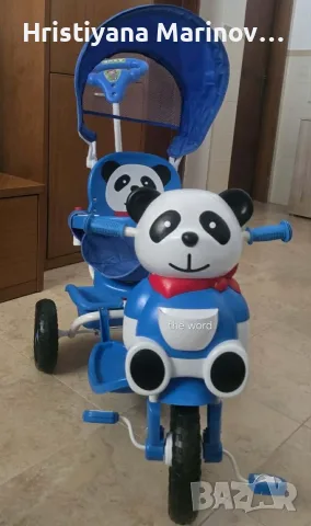 Детска триколка розова и синя, снимка 4 - Детски велосипеди, триколки и коли - 56047340