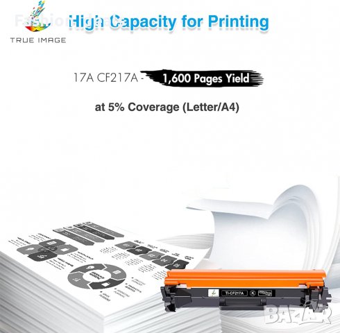 Нов Комплект 2 броя черен тонер касети за принтер HP 17A CF217A Toner LaserJet Pro , снимка 3 - Други - 39568595