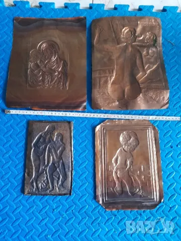 Бронзови котки и Медни апликации, снимка 6 - Декорация за дома - 44782596