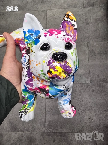 статуетка шарен френски булдог , снимка 2 - Статуетки - 52816013